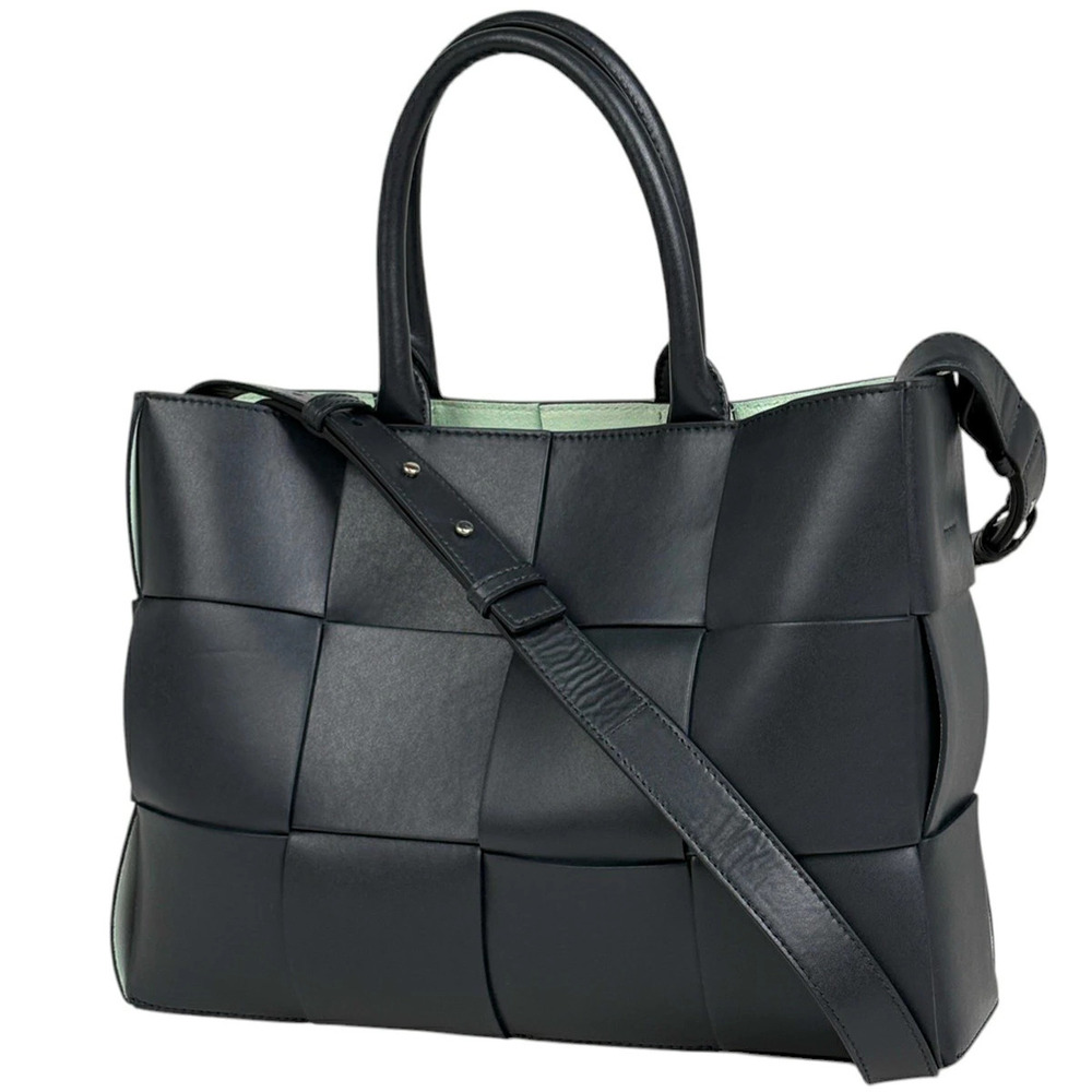 Bottega Veneta Arco Tote Bag Shoulder Maxi Intrecciato Leather Gray